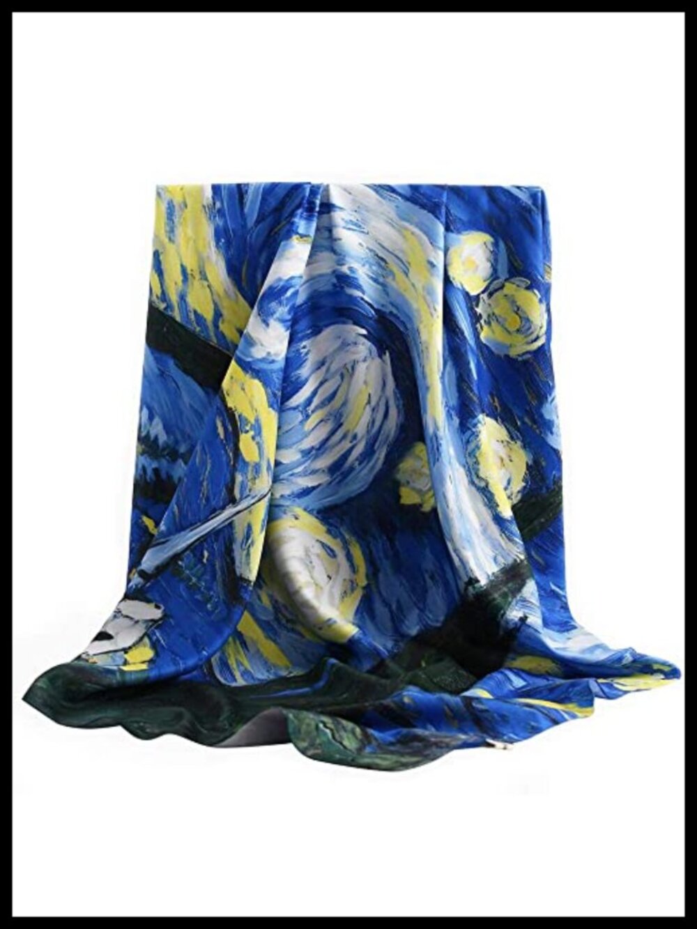 100% Mulberry Silk 35" Square Scarf Hair Head Wrap Gift Box
